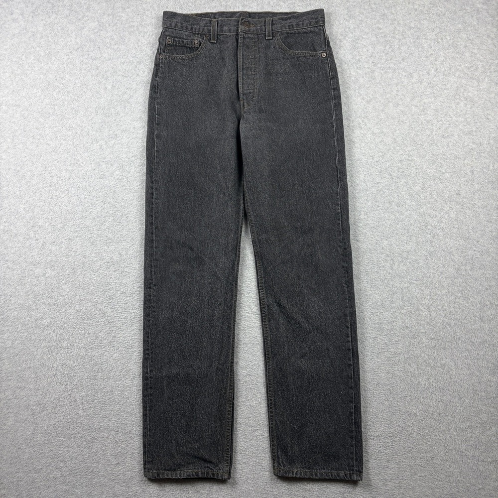 Vintage Levi's Jeans Mens 30x32 (30x30) Faded Black Gray 501 Fuzzy 90s USA Made